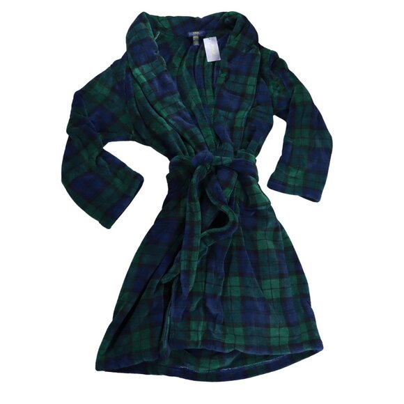 Polo Ralph Lauren Plush Microfiber Fleece Belted Men's Bathrobe NWT Blackwatch